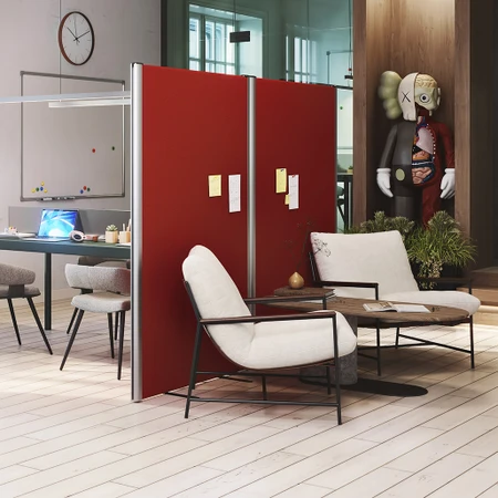 Acoustic Office Divider Screen with Aluminium Edges logo