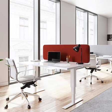 Budget Smooth Office Desk Screen Straight Top logo