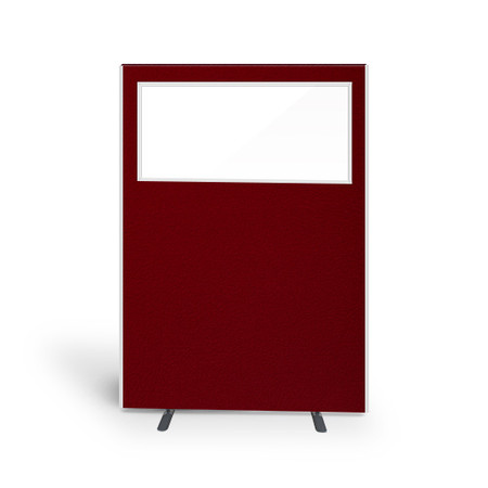 Easy clean vinyl office partition screen top vision logo