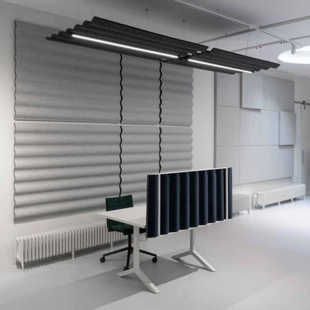 The Abstracta Scala can be integrated in any interior, whether your home, office, retail or hospitality business - grey details. logo
