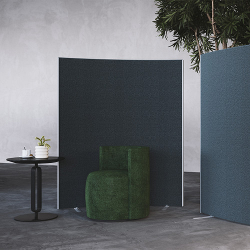 Acoustic curved partition screen