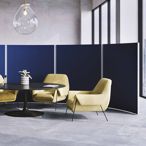 Acoustic curved partition screen