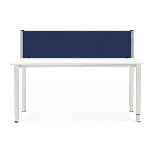 Acoustic Desk Partitions Screens Straight Top With Aluminium Edges