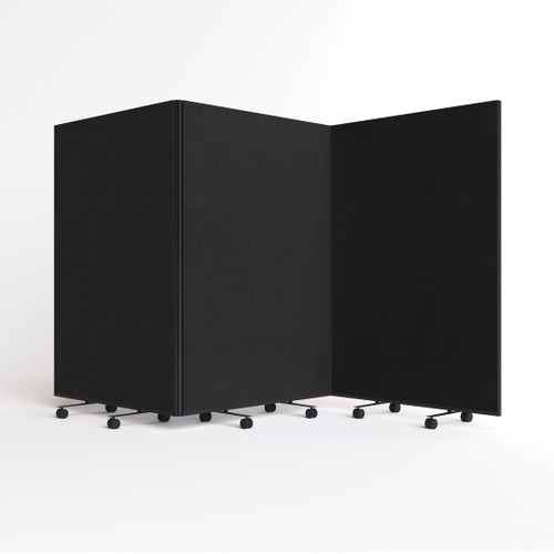 Mobile Office Screens Triple Panel with Castors |Panelscreens
