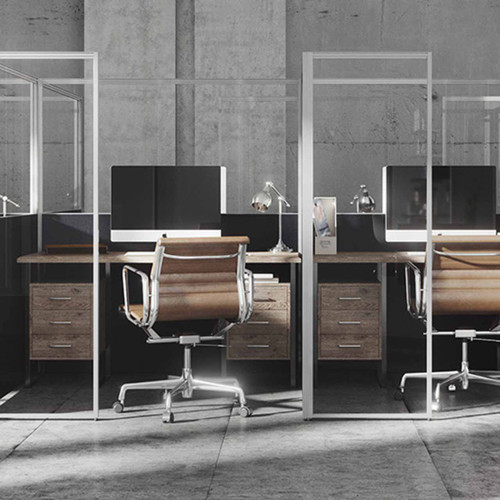 Border Part Glazed Office Screen