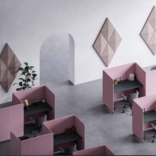In high-noise working areas, Softline gives a high level of sound absorption on total screen surface. The screen is suitable for open office landscapes - with these you have the possibility to create smaller, separated work spaces