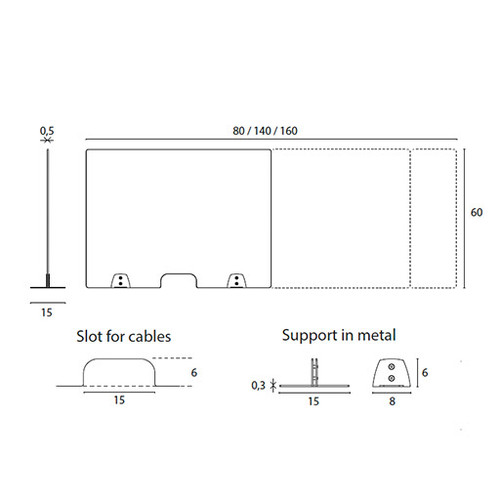 ISO Desk Mounted Glazed Screen