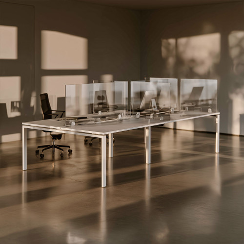 ISO desk mounted glazed screen
