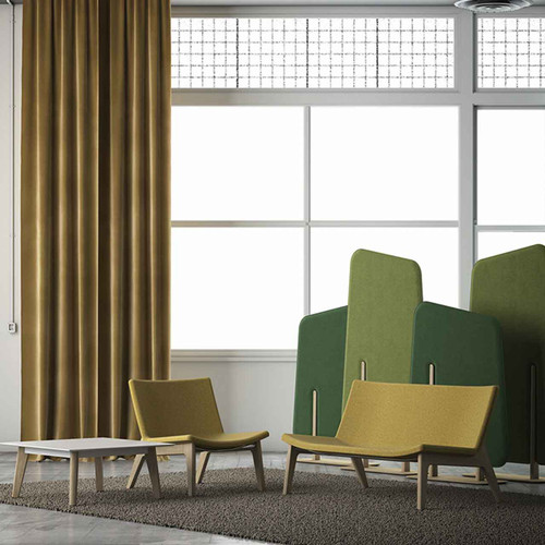 Kielder Freestanding Acoustic Panels are matching sound absorbing dividers in 2 heights and complementing colors.