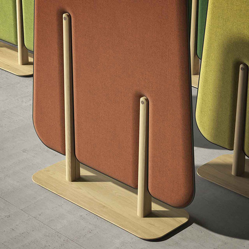 Kielder Freestanding Acoustic Panels are matching sound absorbing dividers in 2 heights and complementing colors.