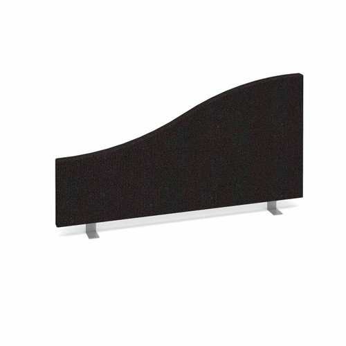 Fast Delivery Wave Desk Screen with Brackets - blue - white background.