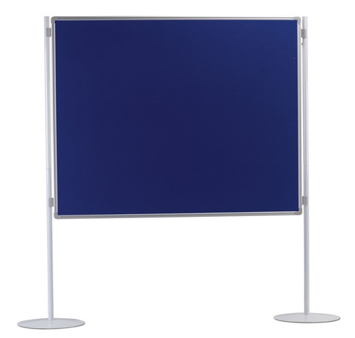 Xib-it Pole and Panel Multi-Board with Aluminium Frame - blue - white background.