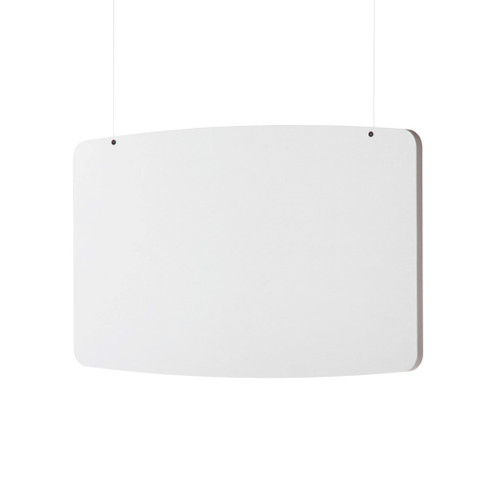 Acoustic Basic Ceiling Baffles by Abstracta - single - white - white background.
