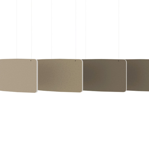 Acoustic Basic Ceiling Baffles by Abstracta - 4 - brown shades - white background.