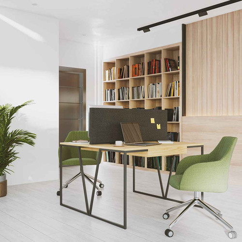 Fabric desk screens with no linking sides