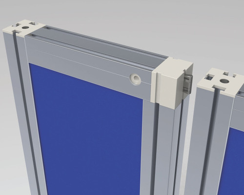 Gallery display system panel close-up