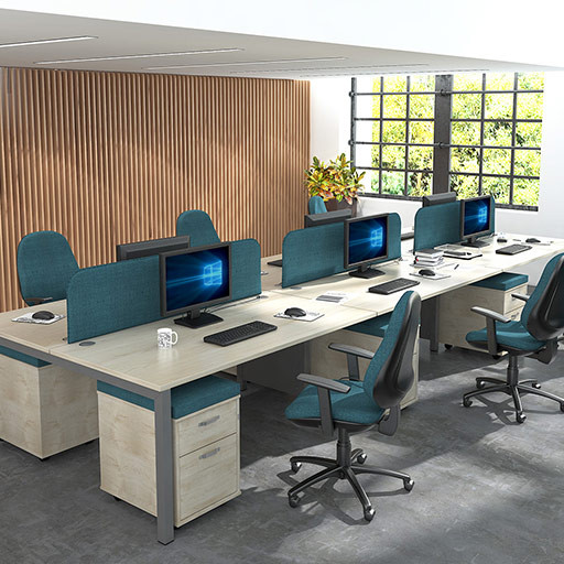 Vibe fabric desk partition screens