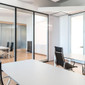 The Dividers-MW folding glass partitions respond to the functionality requirements of retail, and office spaces.