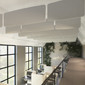 Acoustic Basic Ceiling Baffles by Abstracta - whole ceiling in rows upper view - in office.
