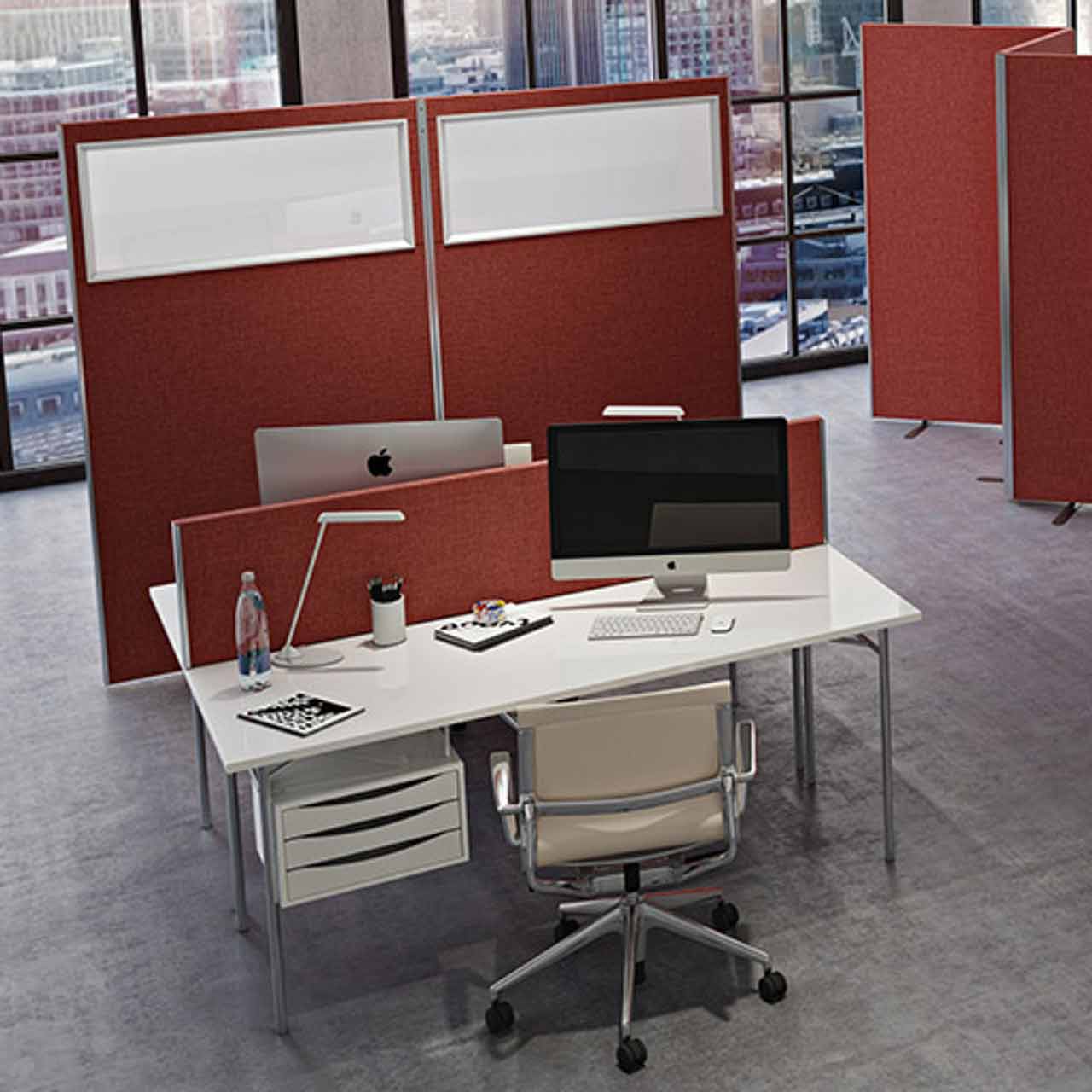 Acoustic Top vision partition screen logo