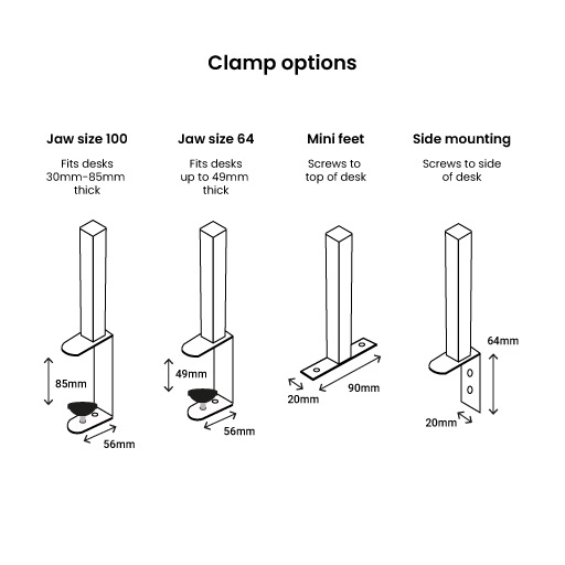 Acoustic desk screens curved top logo