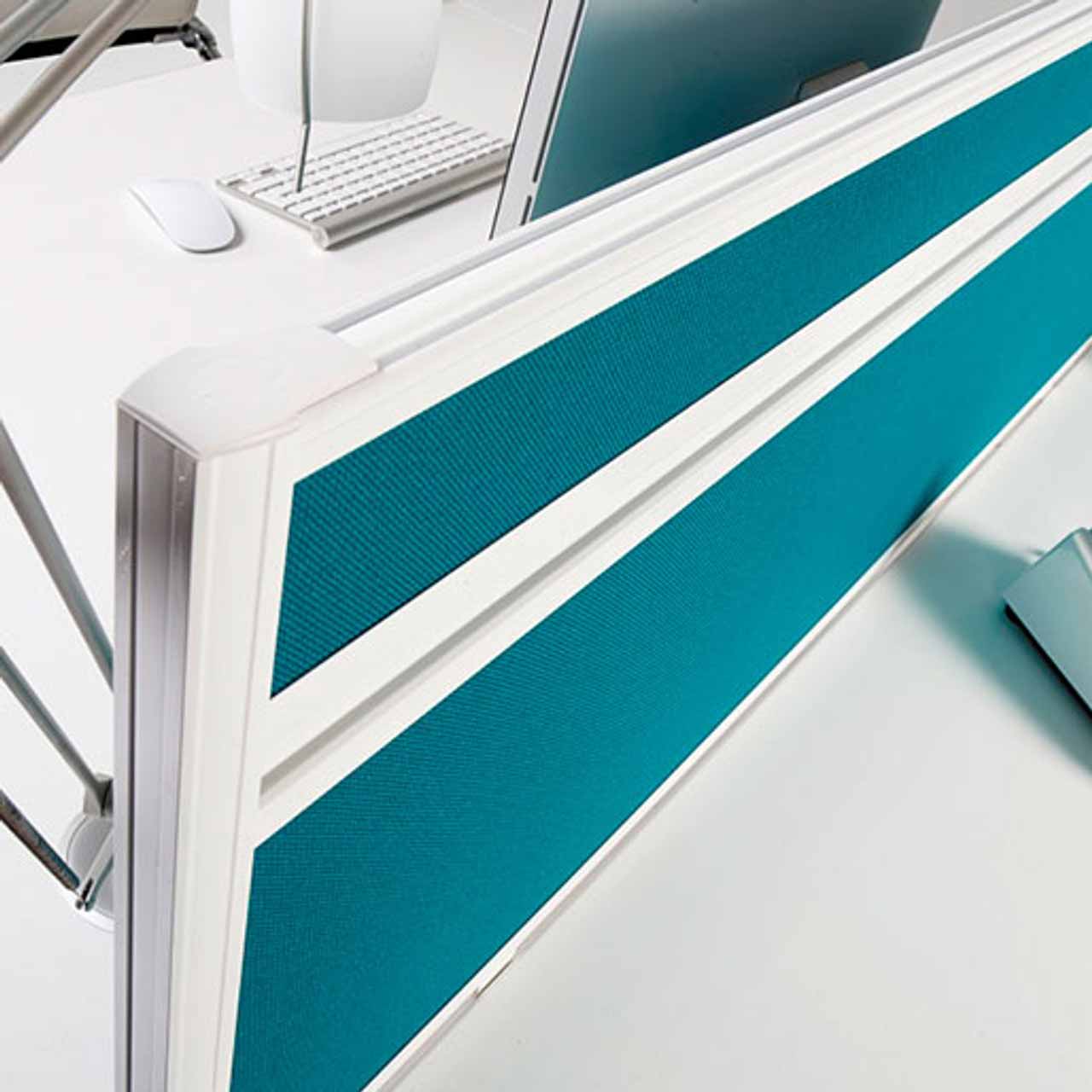 Desk mounted screens origin logo