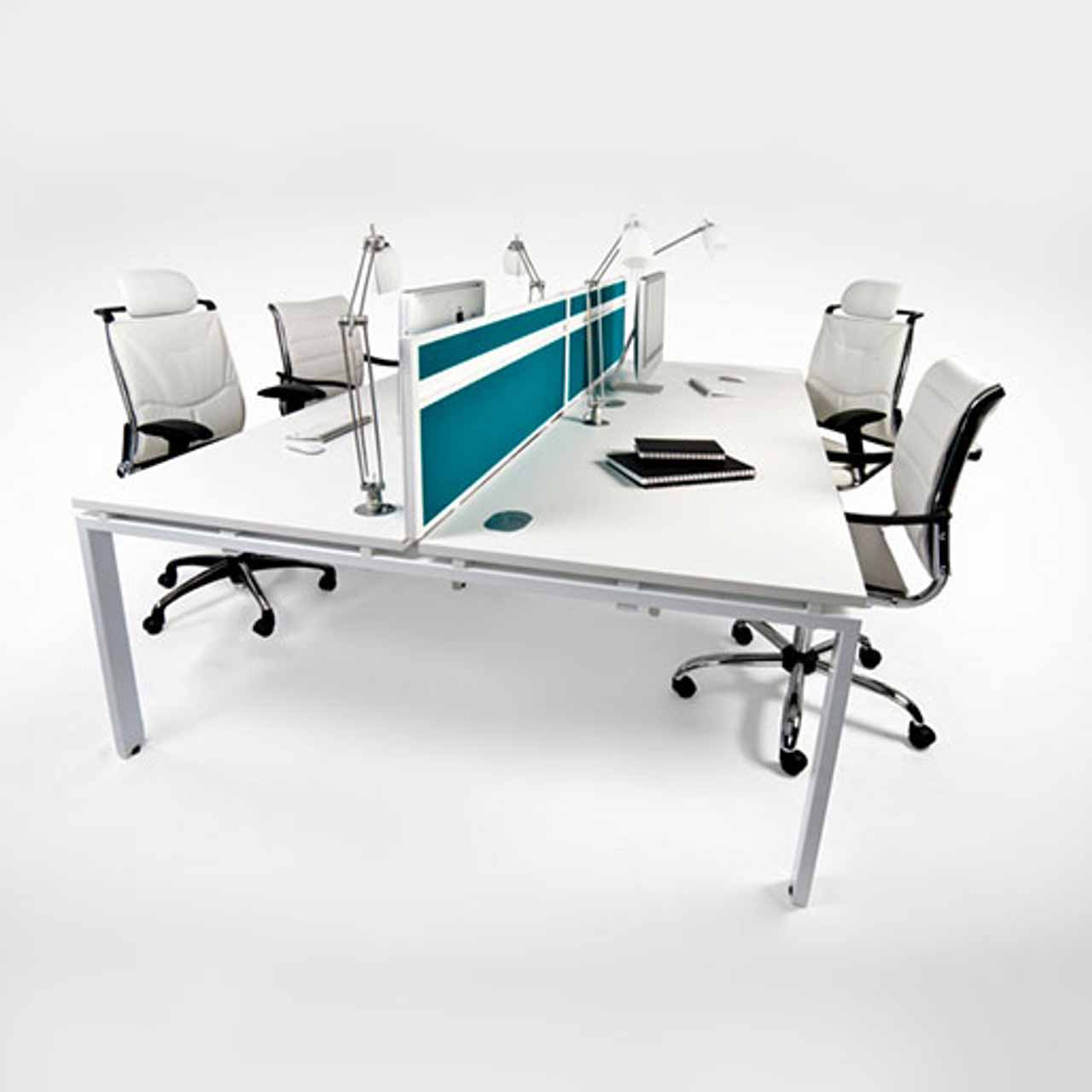 Desk mounted screens origin logo