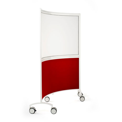 View curved part whiteboard mobile screen logo