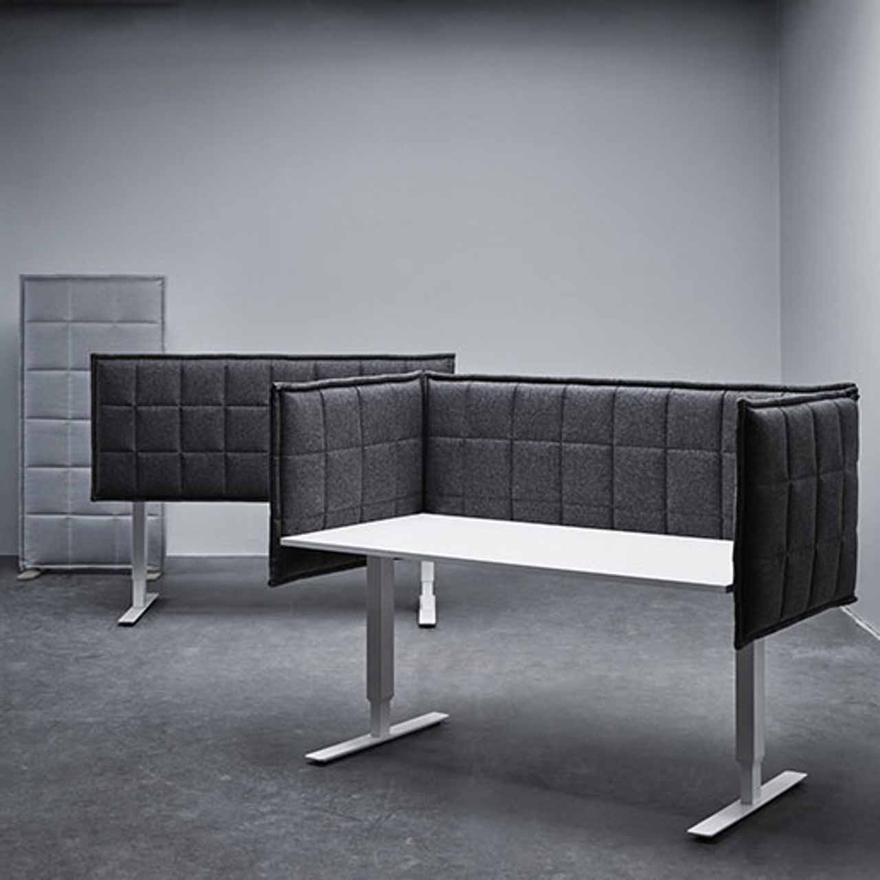 Acoustic desk partition Stitch table logo