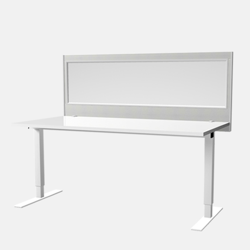 Antibacterial Vinyl Desk Mounted Glazed Screen logo