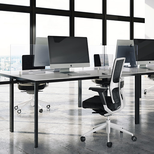 Protect guard desk mounted screen logo