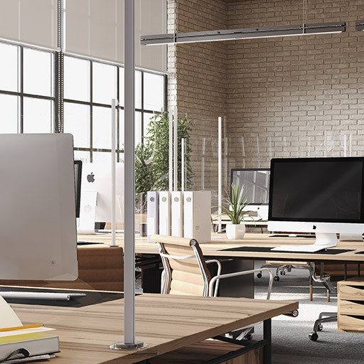 L Shield Desk Mounted Glazed Screen logo