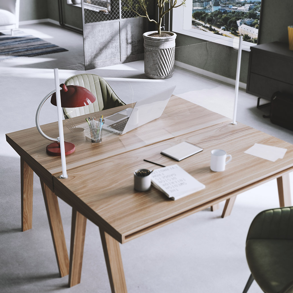 Standard Shield Desk Mounted Glazed Screen logo