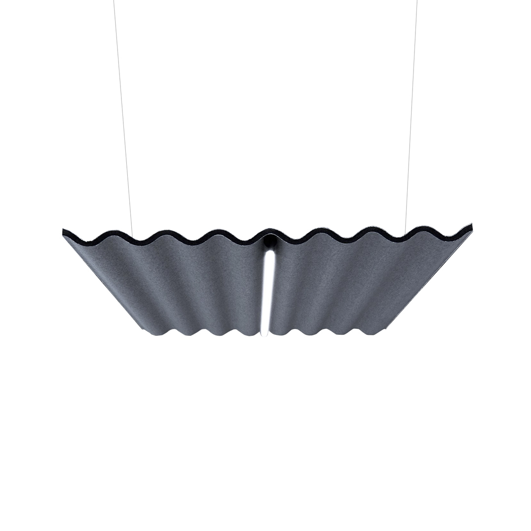 The Abstracta Scala is highly appreciated in restaurants, lounges and other leisure concepts - grey fabric on white background with lightning.