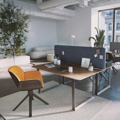 Acoustic desk screens