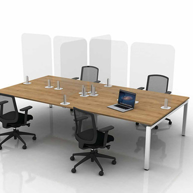 Clear glazed reception desk screen
