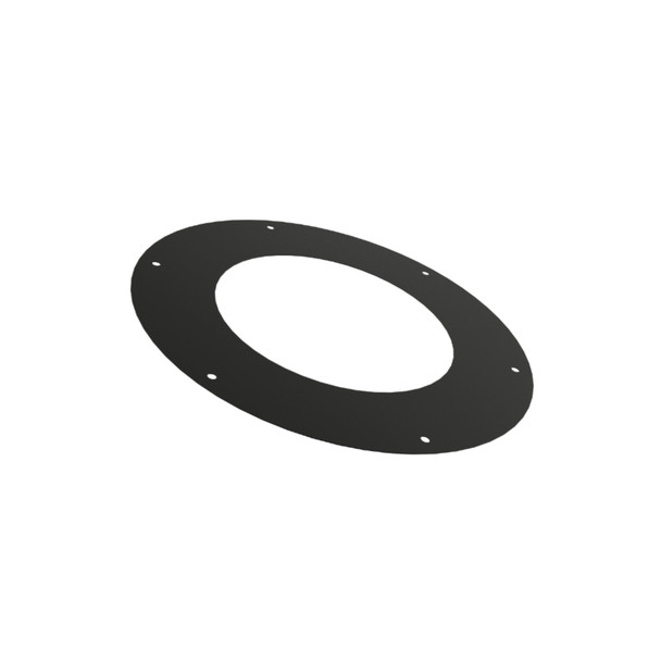 5" Matt Black Triple Wall Decorative 2 Part Oval Finishing Plate 5°-20°