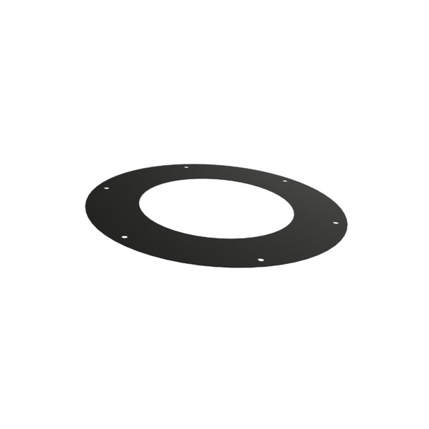 6" Matt Black Triple Wall Decorative 2 Part Oval Finishing Plate 0°-5°