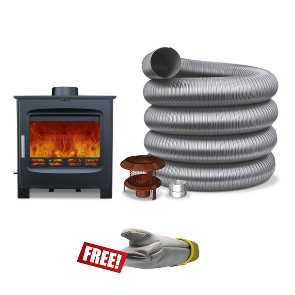 Woodford Chadwick 5 Wood Burning / Multi Fuel Stove - Basic Pack