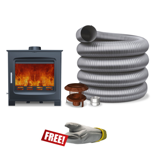 Woodford Chadwick 12 Wood Burning / Multi Fuel Stove - Basic Pack