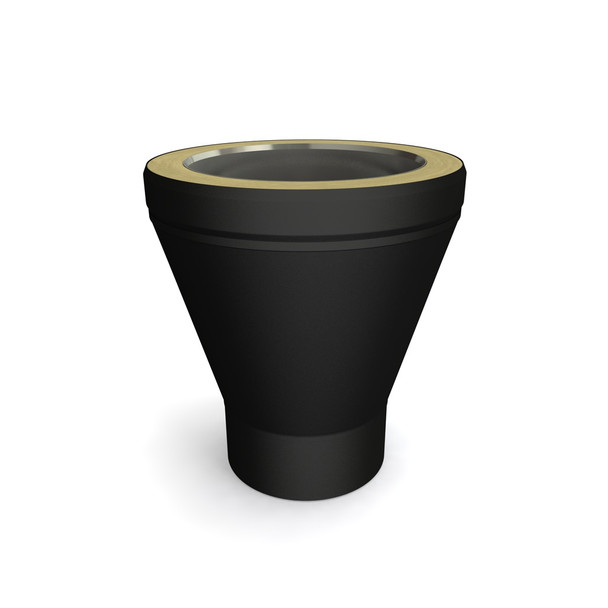 5" Black Twin Wall Conical Adapter