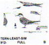 Least Tern Standing Carving Pattern showing the side, front, and top profile.