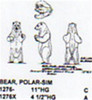 Polar Bear Standing-Hind Legs 11" High