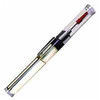 A Lubricating Oiler for power carving handpiece with a clear cover and a red cap over the needle.