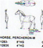 Percheron Horse Male Standing 8" High