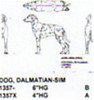 This is an image of the Dalmatian Standing 4" High woodcarving pattern in an exploded view.