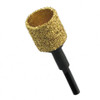 Theis view shows the opening on the top of this Dura-Grit 1/2" Hollow Tip Burr 60 Grit.