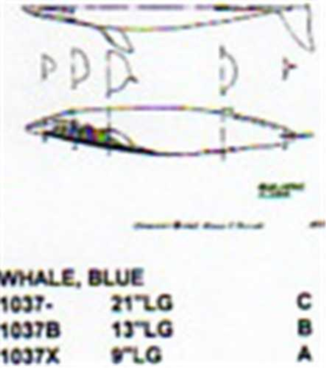Blue Whale Mouth Closed 9" Long Saltwater Fish