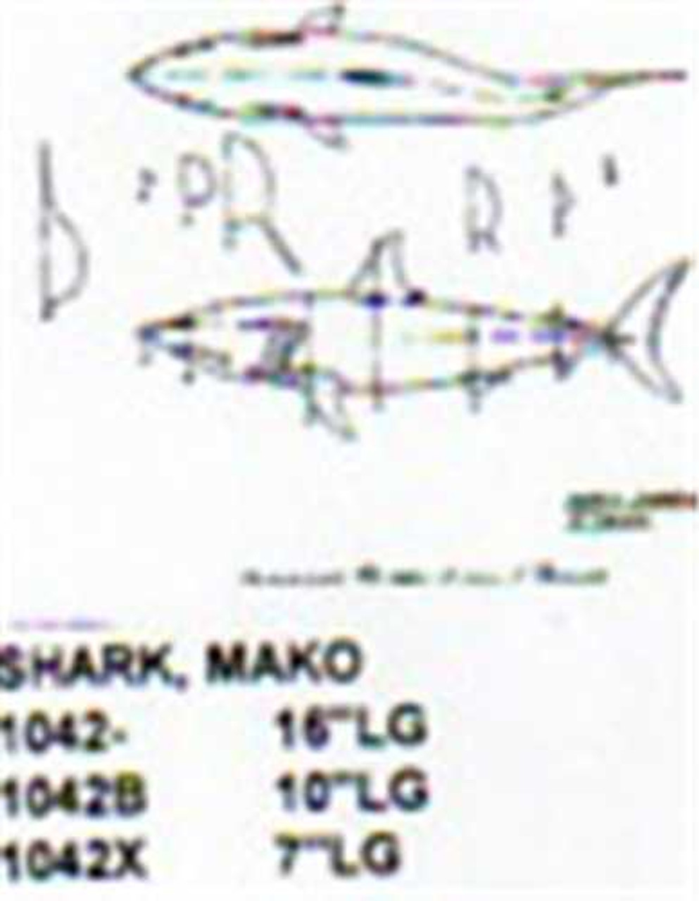 Mako Shark Mouth Closed 7" Long Saltwater Fish