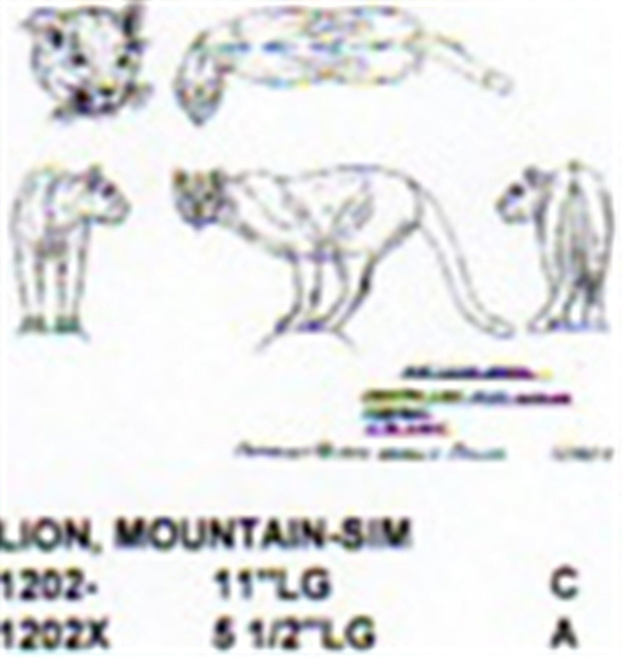 Mountain Lion Standing 11" Long